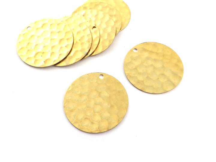 4x Breloque disque martelé (20mm) DM-20/1H