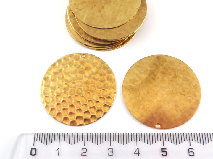 4x Breloque disque martelé (32mm 1 1/4") DM-32/1H