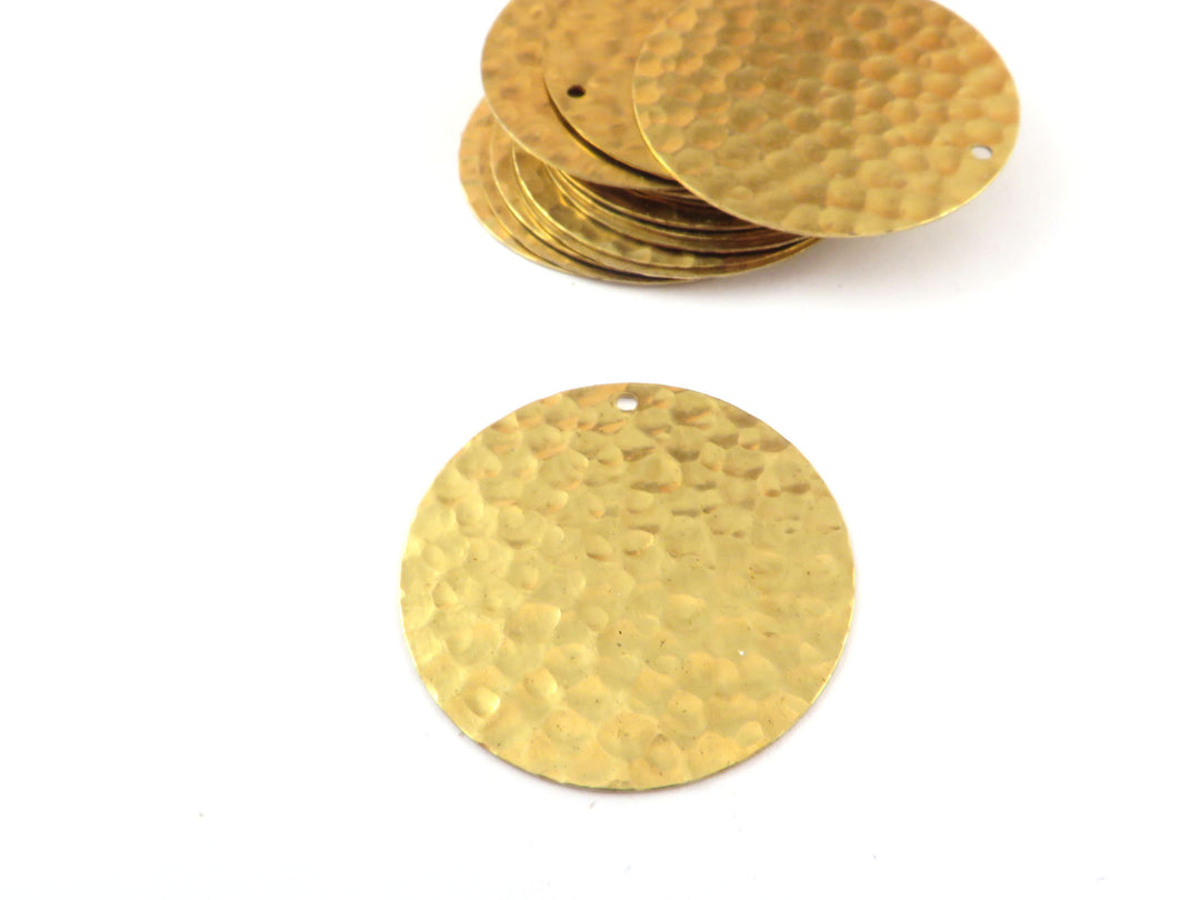 2x Breloque disque martelé (30mm 1 3/16") DM-30/1H