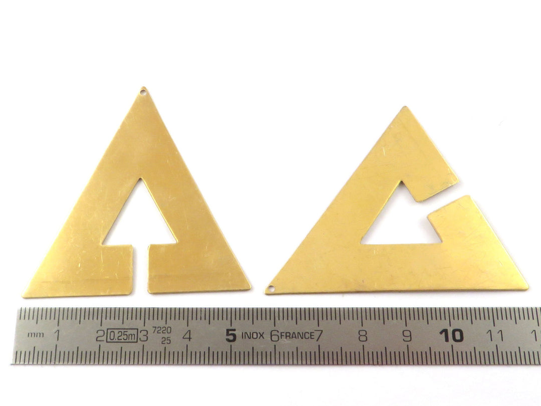 2x Pendentif triangle fente (55mm x 55mm) PP-336