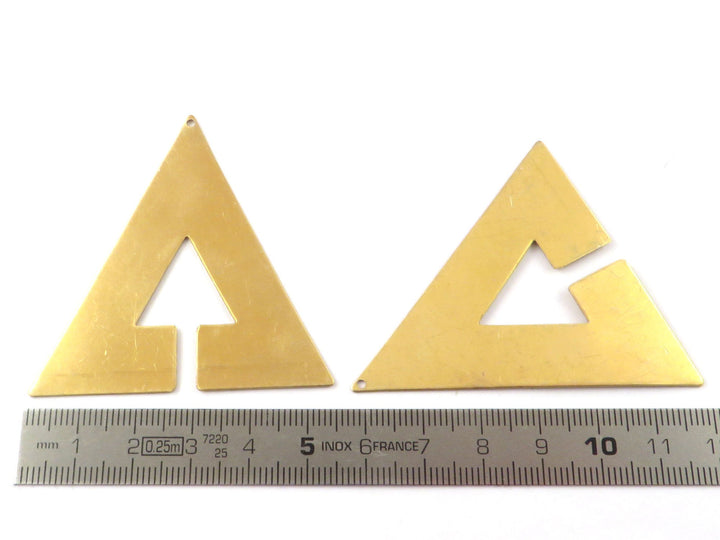 2x Pendentif triangle fente (55mm x 55mm) PP-336