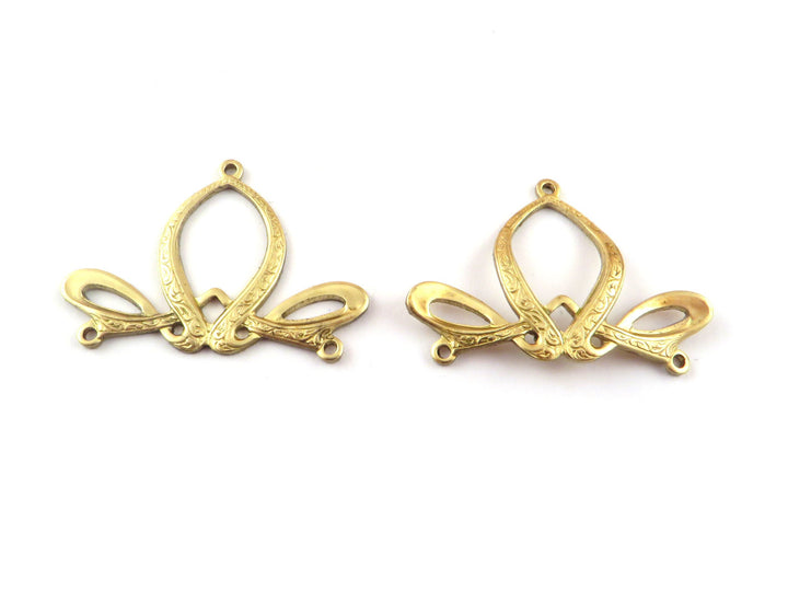 2x Connecteur ruban Art Nouveau (31mm x 21mm) V-062