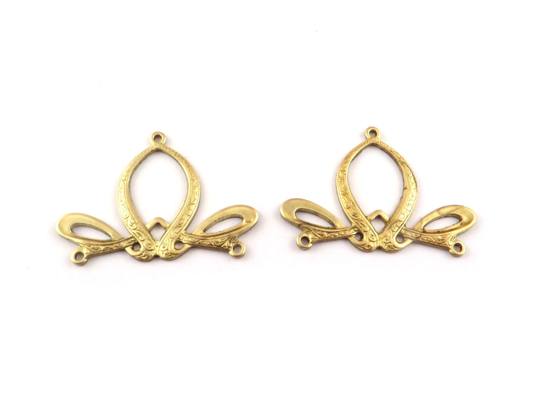 2x Connecteur ruban Art Nouveau (31mm x 21mm) V-062