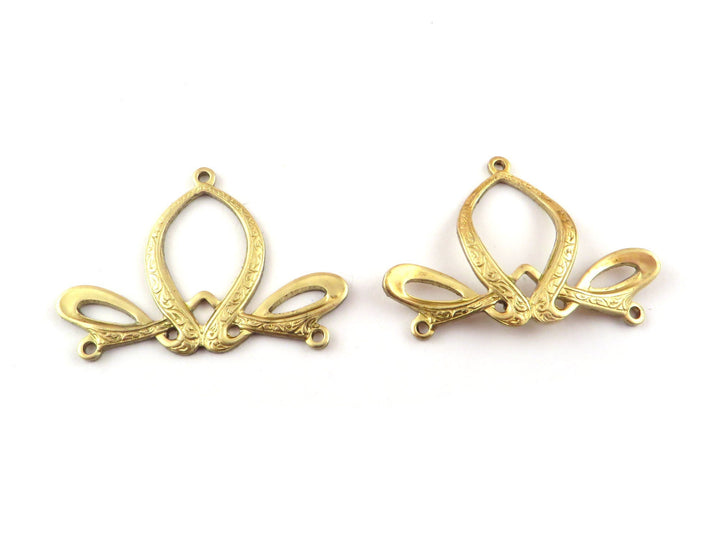 2x Connecteur ruban Art Nouveau (31mm x 21mm) V-062