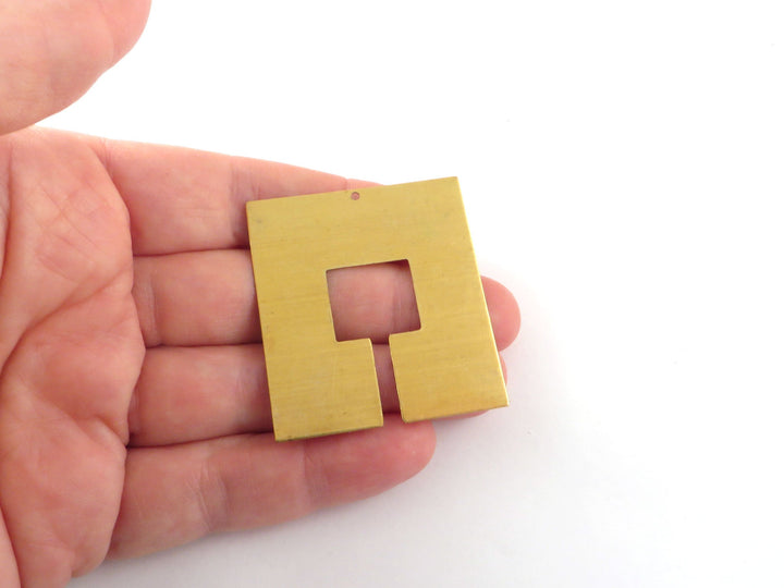 2x Pendentif carré fente (42mm x 47mm) PP-337