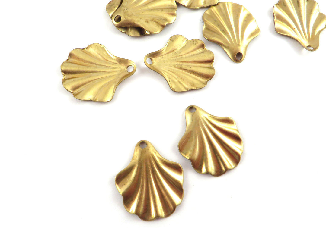 2x Breloque éventail Art Déco vintage drapé (17mm x 19mmm) PV-288