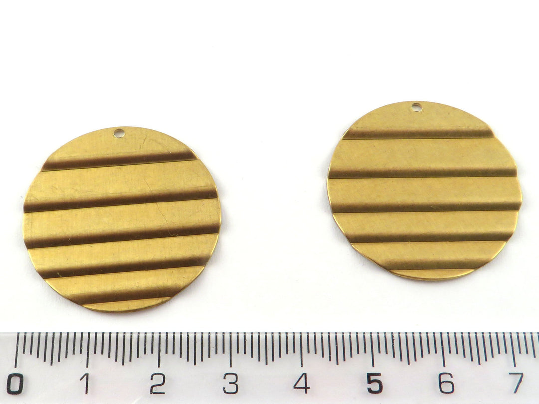 2x Breloque disque strié (29mm) PV-283