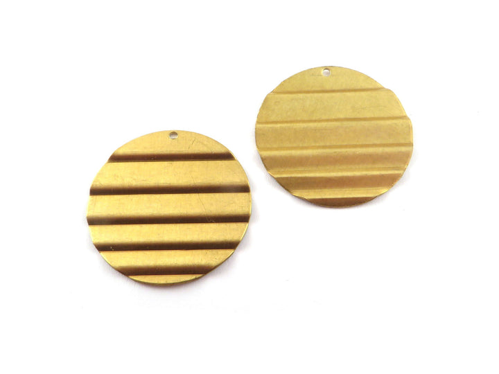 2x Breloque disque strié (29mm) PV-283