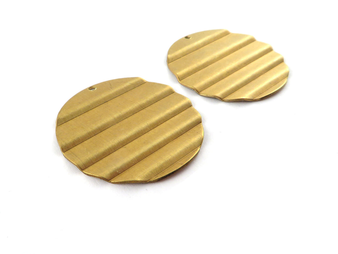 2x Breloque disque strié (29mm) PV-283