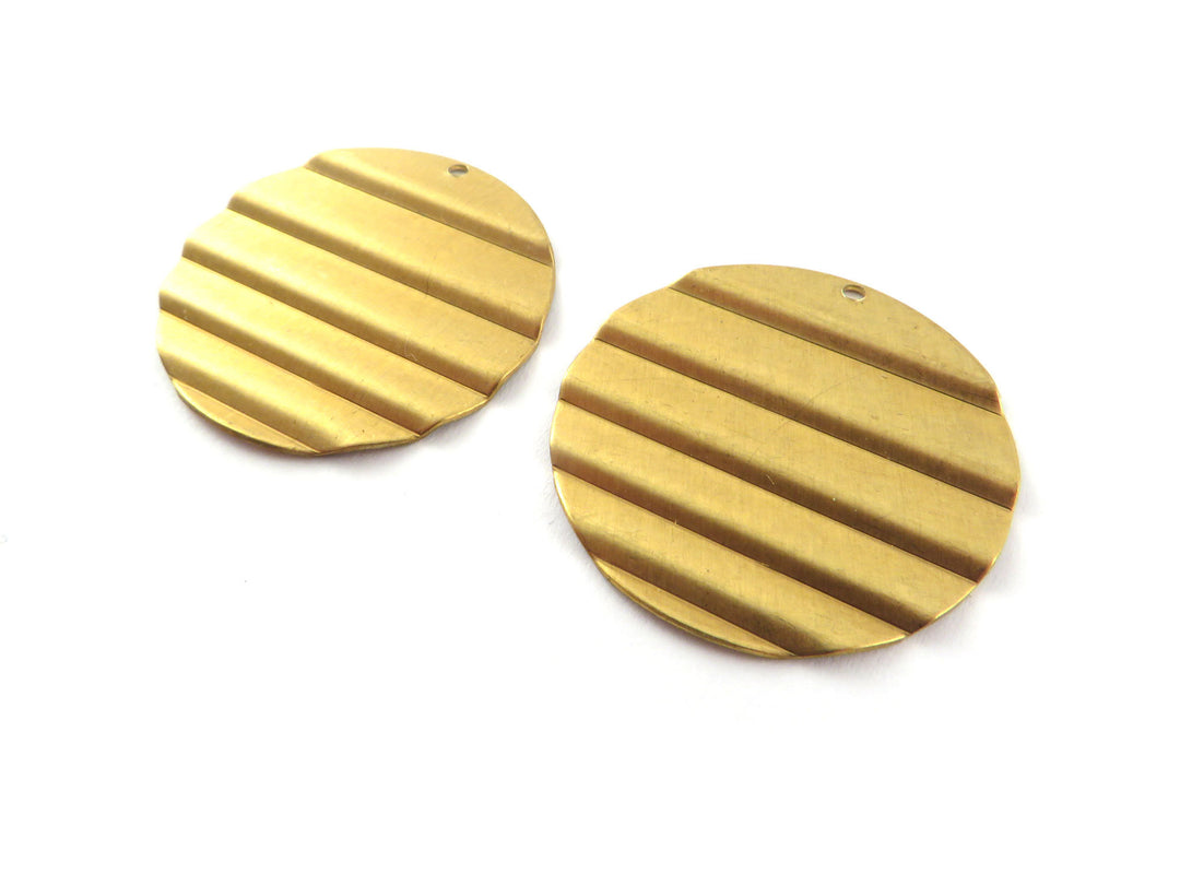 2x Breloque disque strié (29mm) PV-283