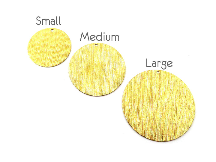2x Breloque disque strié (25, 32, 38mm) PP-331