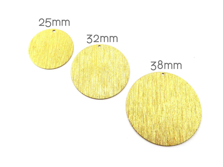 2x Breloque disque strié (25, 32, 38mm) PP-331