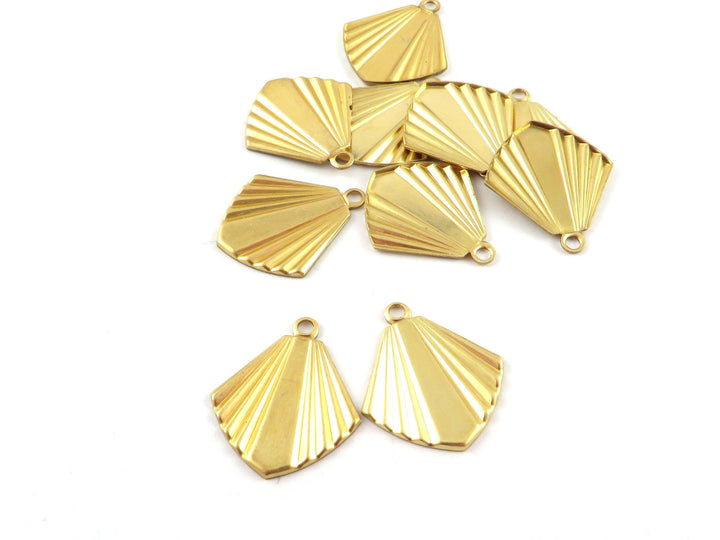 4x Breloque losange bouclier Art Déco (16mm x 19mmm) PV-278