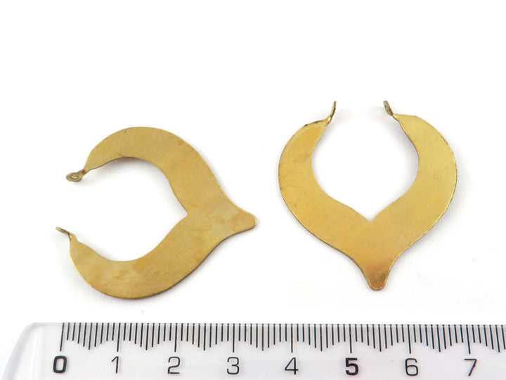 2x Connecteur goutte chevron 2 œillets (35mm x 32mm) PP-334