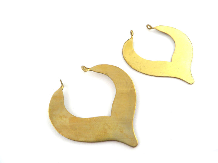 2x Connecteur goutte chevron 2 œillets (35mm x 32mm) PP-334