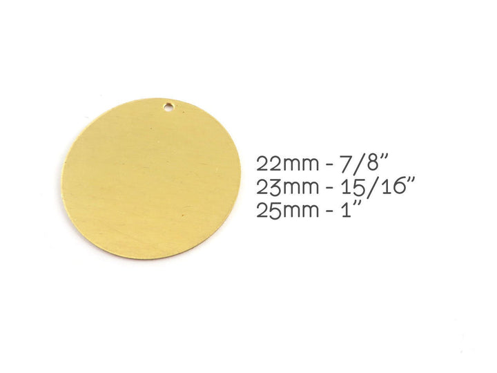 4x Pendentif disque 0.5mm (22, 23 ou 25mm) D-25/1H