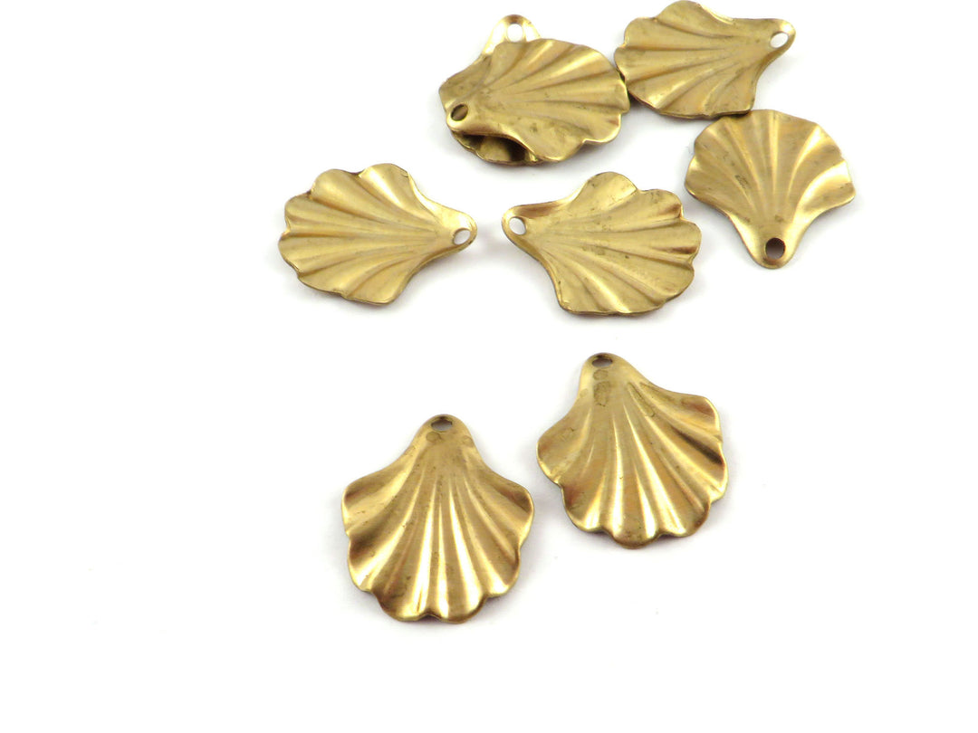 2x Breloque éventail Art Déco vintage drapé (17mm x 19mmm) PV-288