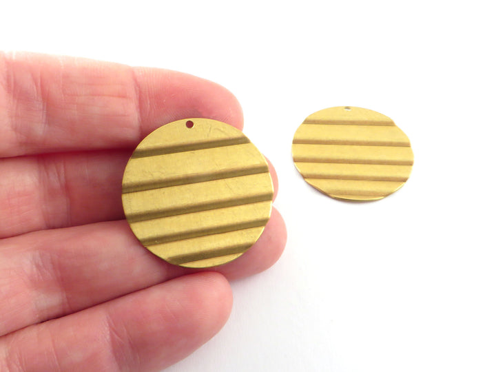 2x Breloque disque strié (29mm) PV-283
