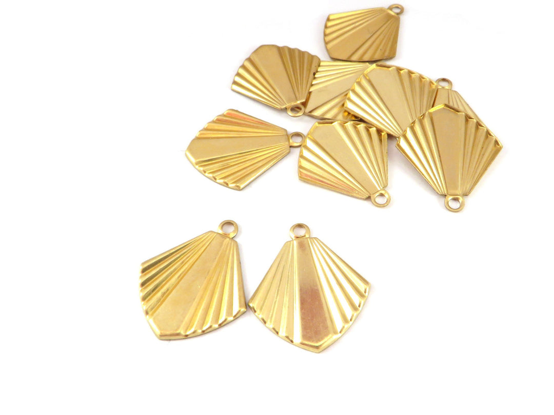 4x Breloque losange bouclier Art Déco (16mm x 19mmm) PV-278