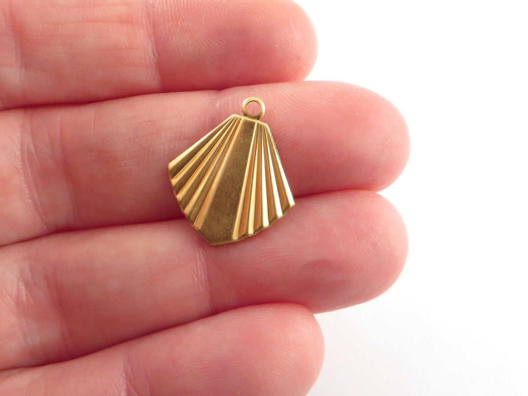 4x Breloque losange bouclier Art Déco (16mm x 19mmm) PV-278