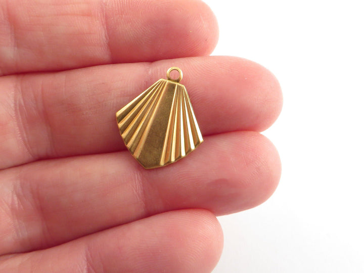 4x Breloque losange bouclier Art Déco (16mm x 19mmm) PV-278