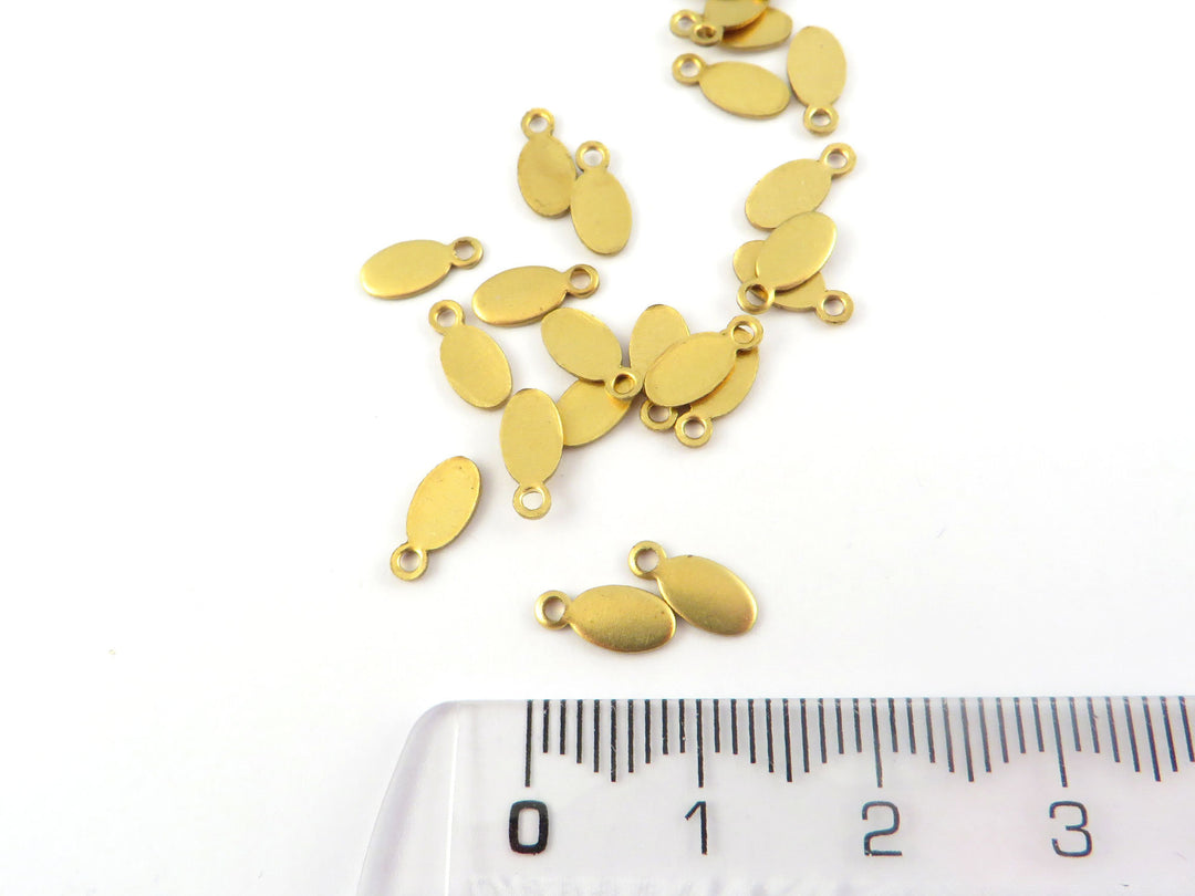 12x Breloque ovale (8mm x 4mm) PP-254