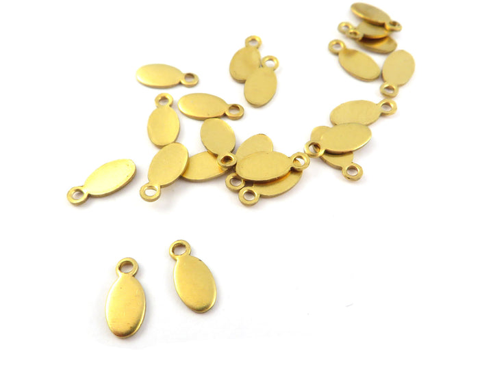 12x Breloque ovale (8mm x 4mm) PP-254