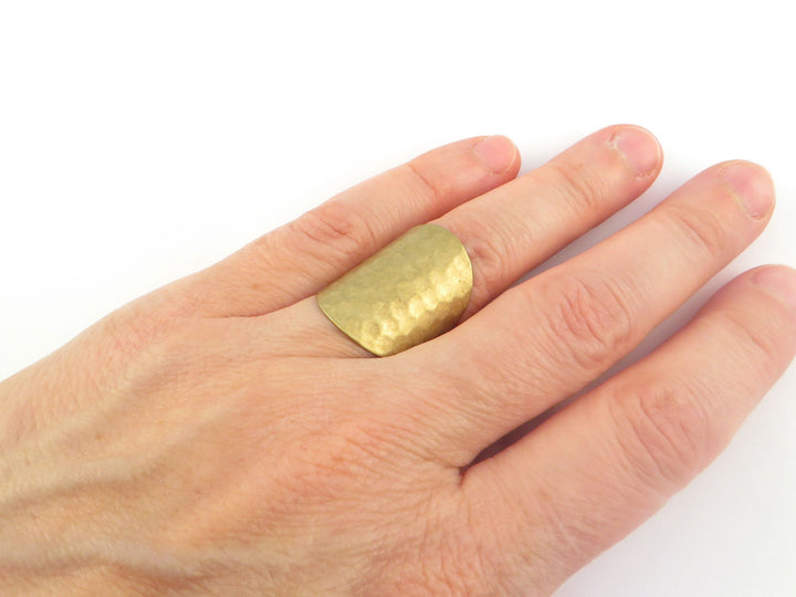 1x Bague cigare ajustable lisse ou martelée (2 tailles)