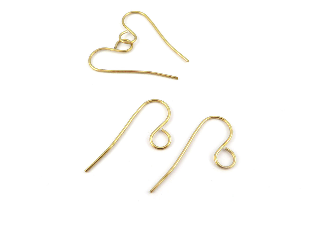 12x Crochet support boucle d'oreille fil 0.8mm (15mm x 30mm) B-024