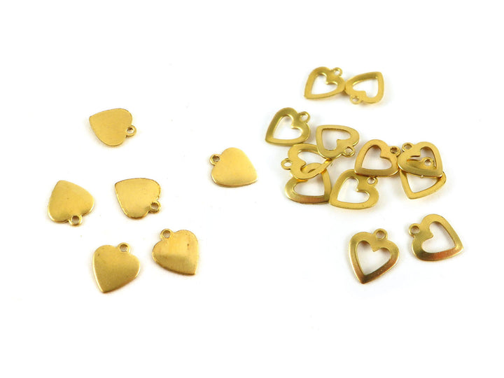 12x Breloque cœur (9mm x 9mm) CH-024