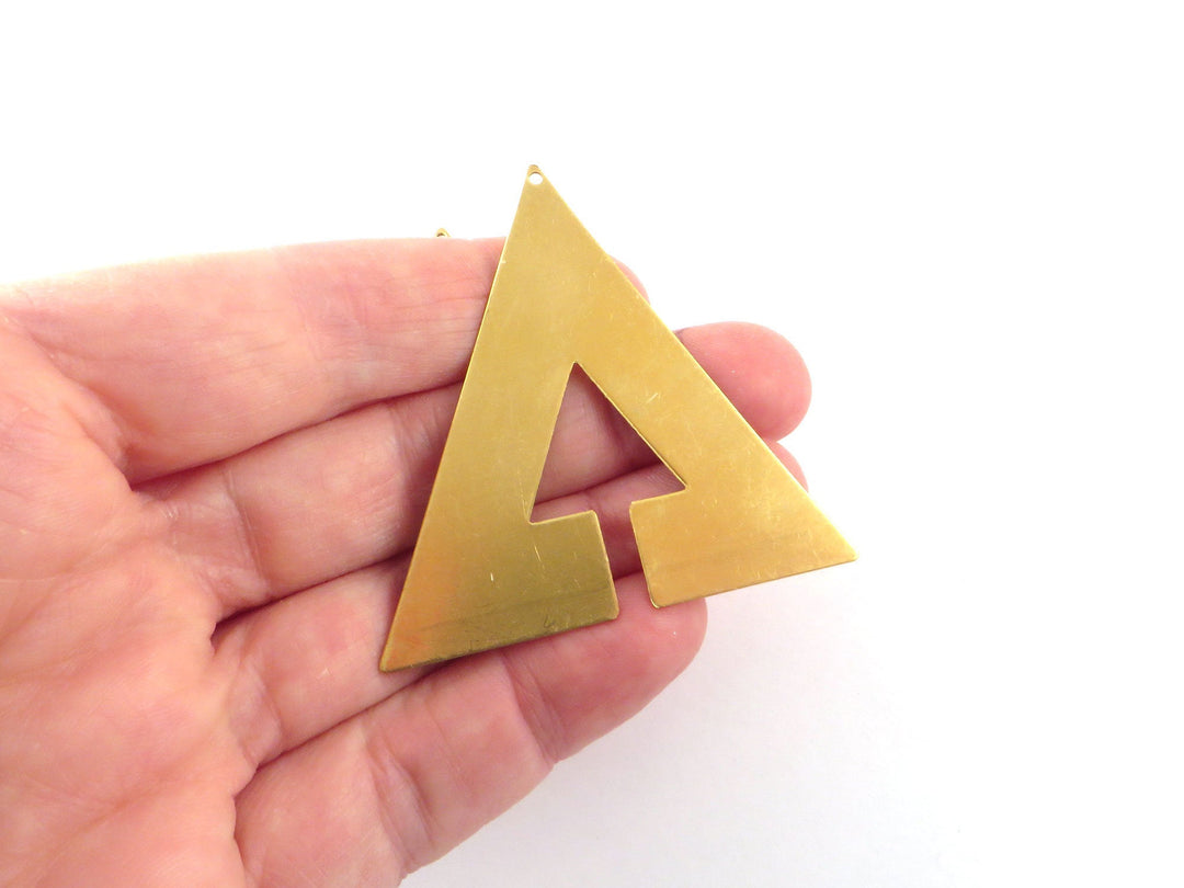 2x Pendentif triangle fente (55mm x 55mm) PP-336