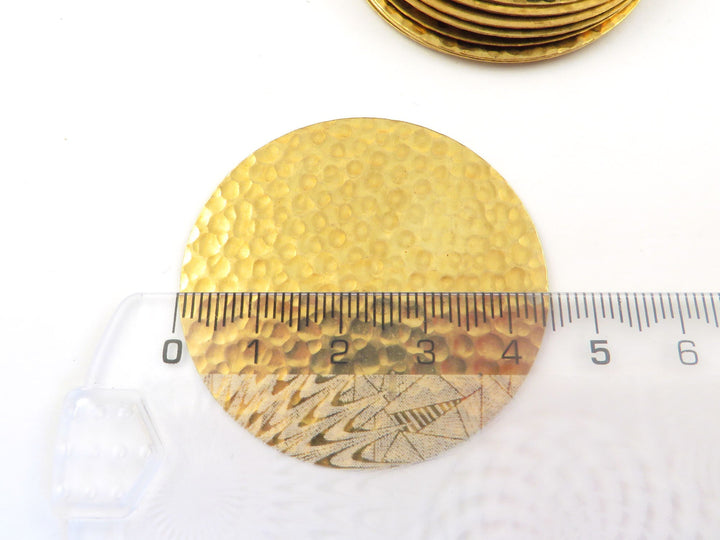 2x Breloque disque martelé (45mm 1"3/4) DM-45/1H