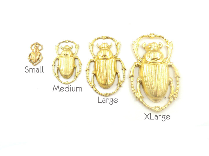 1x Breloque scarabée (4 tailles) CH-037