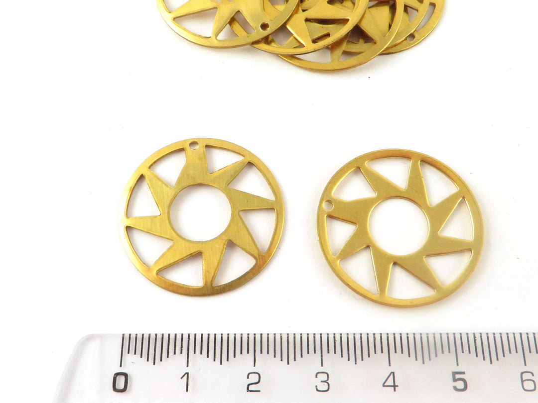 2x Breloque disque soleil (27mm) PP-358