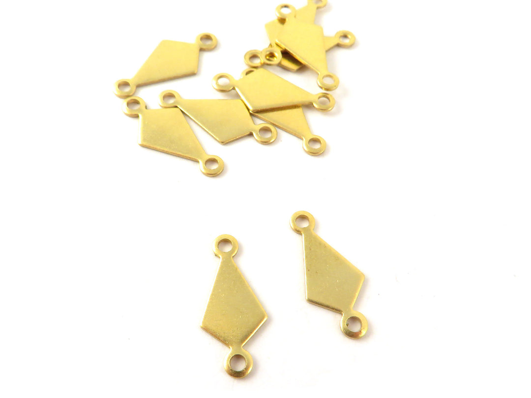 12x breloque connecteur losange (13mm x 7mm) PP-124