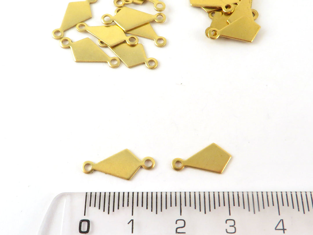 12x breloque connecteur losange (13mm x 7mm) PP-124