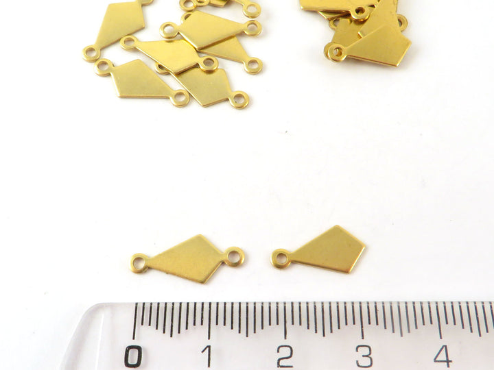 12x breloque connecteur losange (13mm x 7mm) PP-124