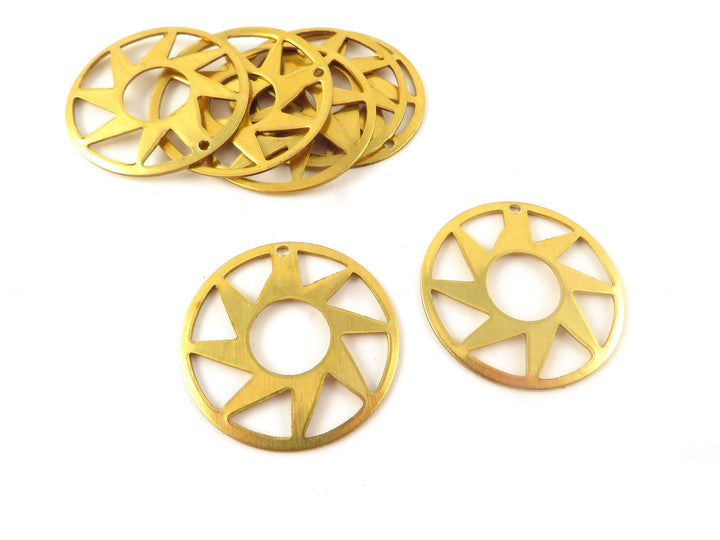 2x Breloque disque soleil (27mm) PP-358