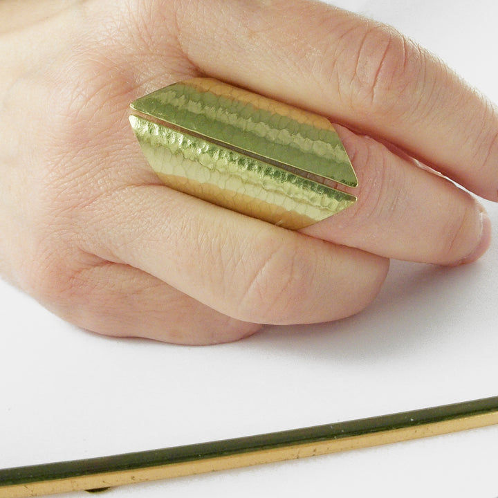 ARUN - Bague laiton martelé