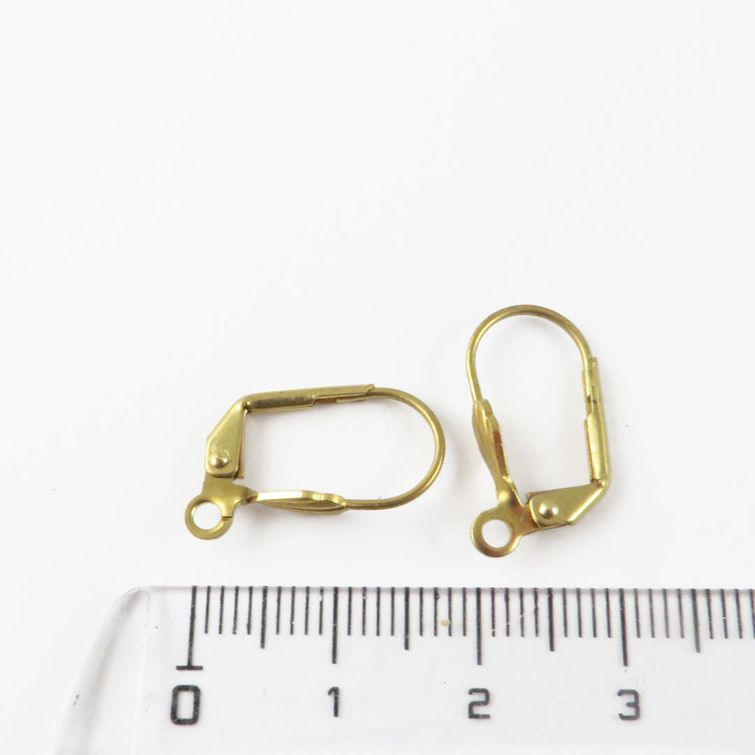 4x Dormeuse coquillage support boucle d'oreille (18mm x 12mm) B-035