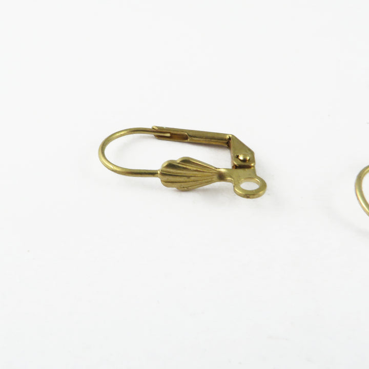 4x Dormeuse coquillage support boucle d'oreille (18mm x 12mm) B-035