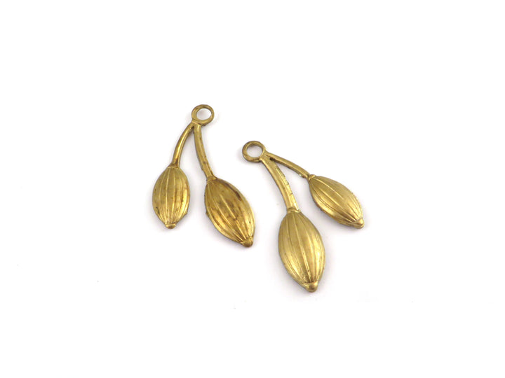 2x Breloque feuille (27mm x 17mm) CH-117