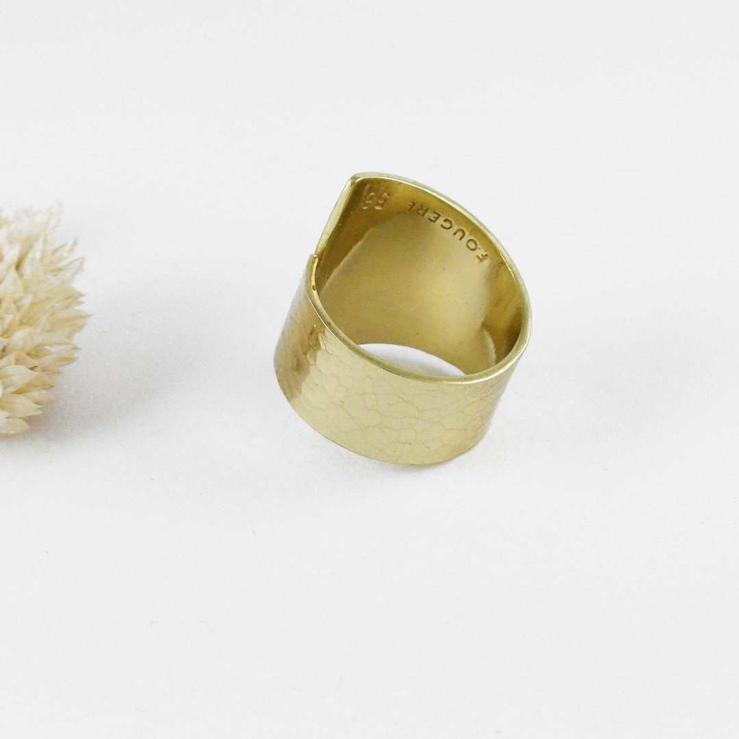 DAISUKE - Bague laiton martelé asymétrique