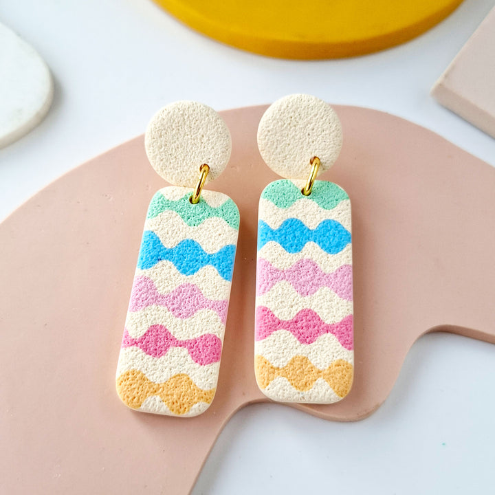 Daisy - Beige et vagues multicolores