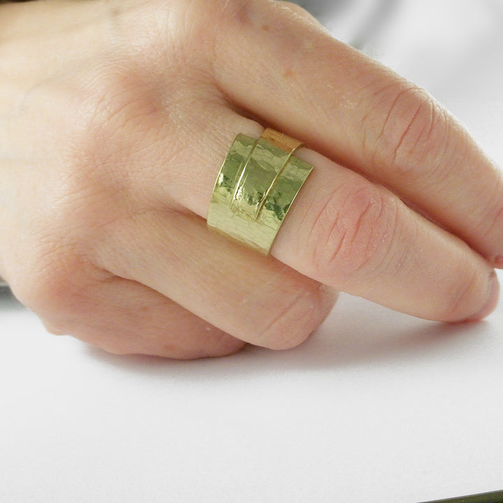 HOGO - Bague laiton martelé