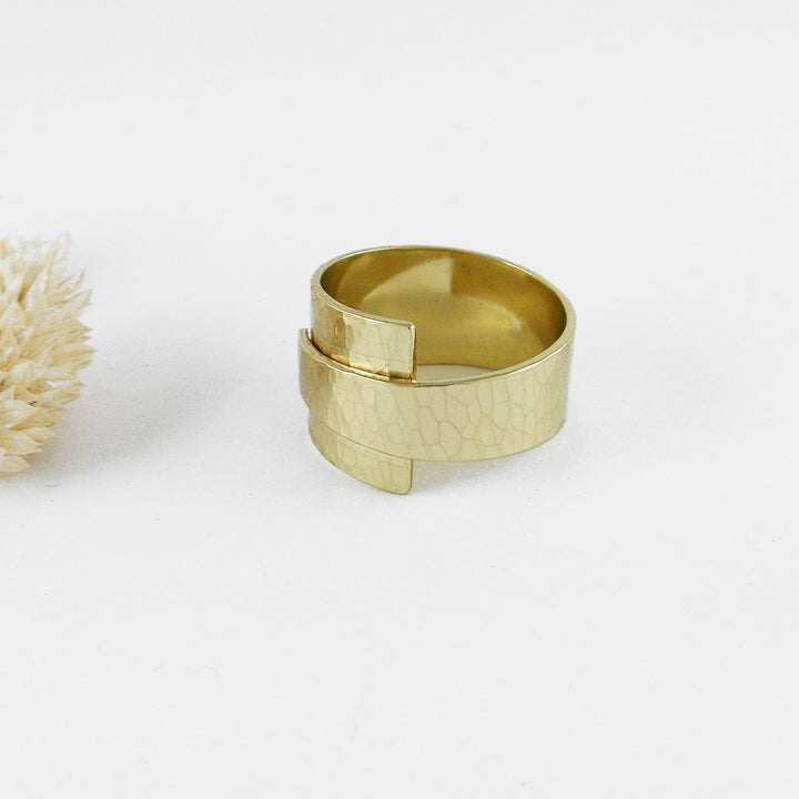 HOGO - Bague laiton martelé