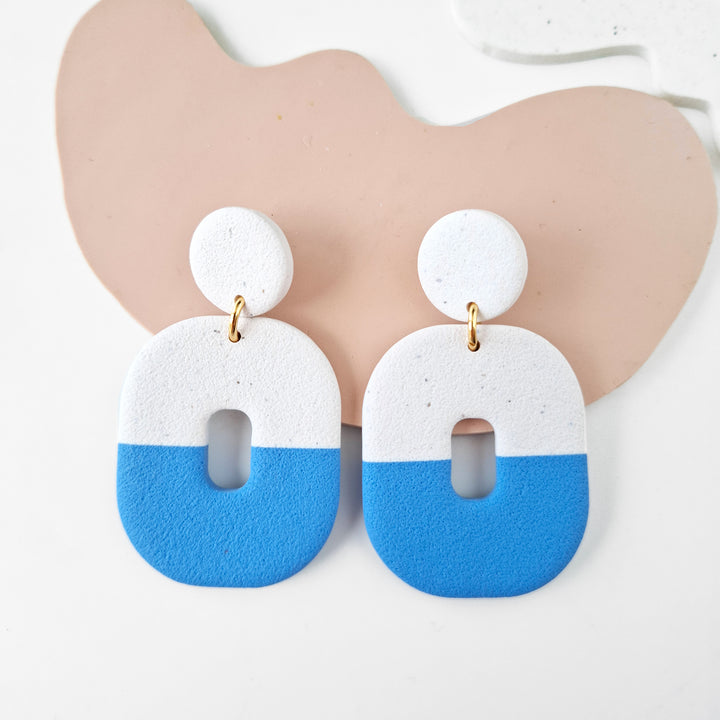 Helen - Bleu et blanc cassé