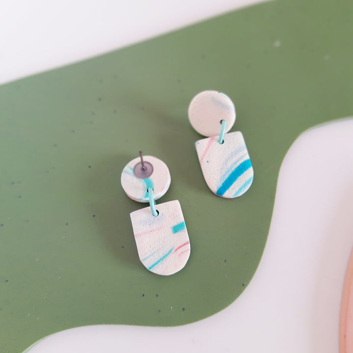 Sally - Nuage beige, turquoise, corail