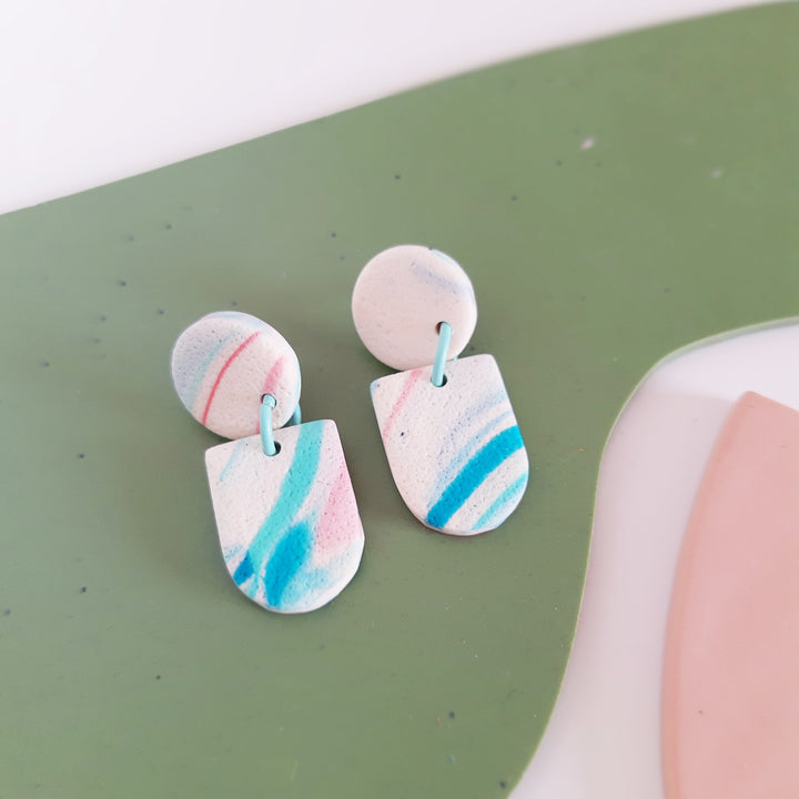 Sally - Nuage beige, turquoise, corail