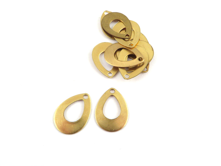4x Breloque goutte ajourée (11mm x 16mm) PP-419